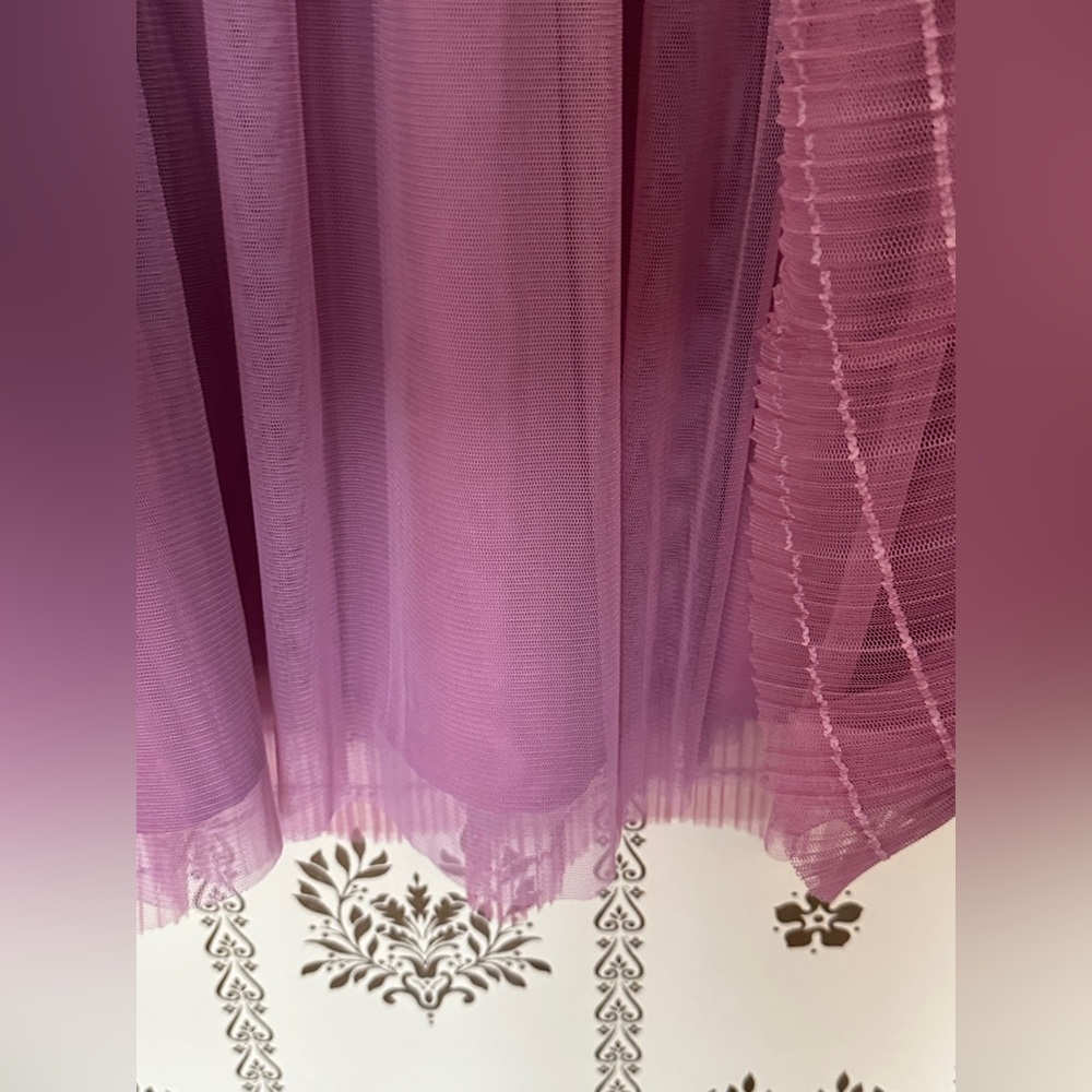 On 34th Tulle Mauve Orchid A-Line Midi Skirt Plus Size 1X - Picture 8 of 9